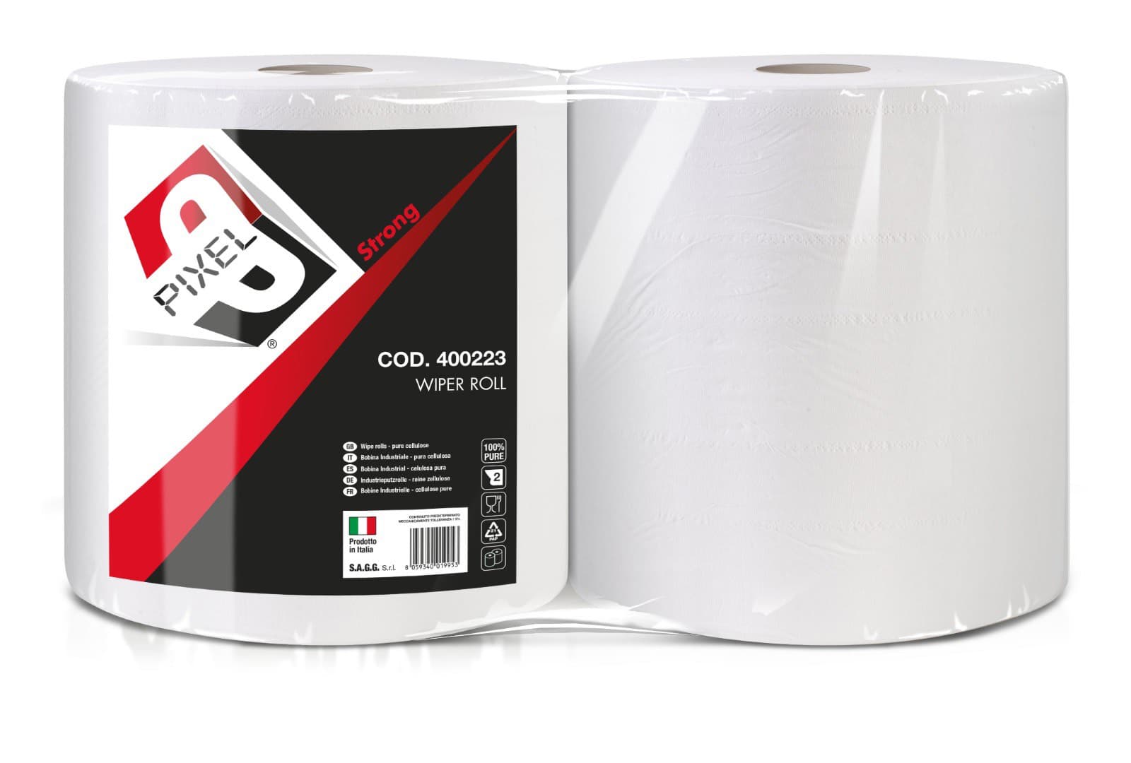 Bobina Carta Pura Cellul Strong 3 kg 2 Pezzi - 2
