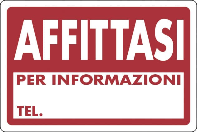 Targa Segnaletica Affittasi 10 Pezzi - 2