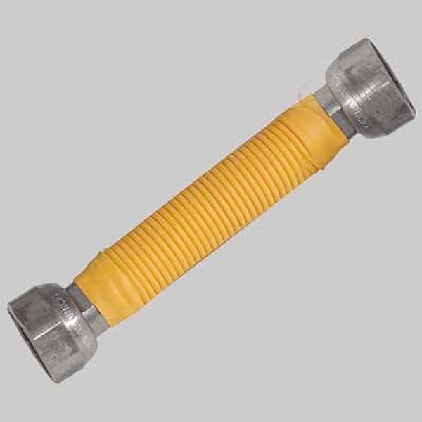 Tubo Flessibile INOX per Gas Ridotto Ff 1/2 x 3/4 220 x 420 mm Made in - 2