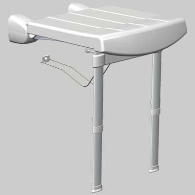 Sedile Ribaltabile da Muro con Gambe Made in Italy - 2