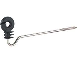 Isolatore Elettrorecinzione ad Anello con Vite Lunga per Legno 10 Pezzi - 2