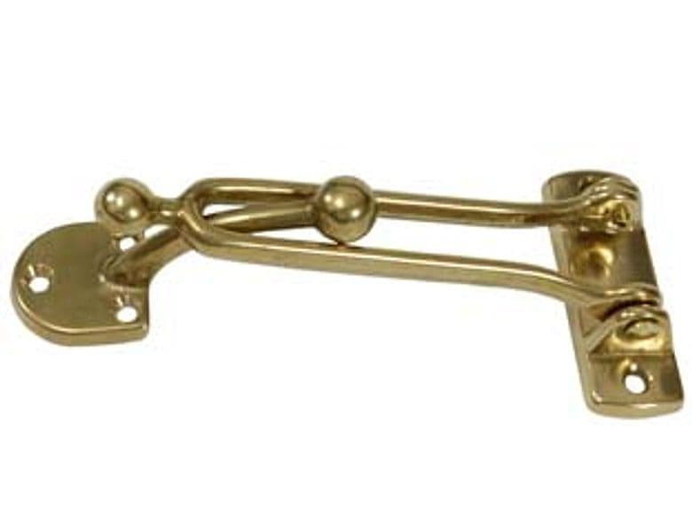 Fermaporte con Gancio in Ottone Lucido 130 MMX60H 3 Pezzi - 2