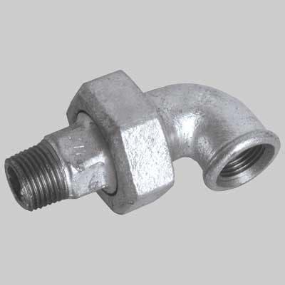Gomito a Bocchettone Maschio Femmina Zincato 2 Made in Italy - 2