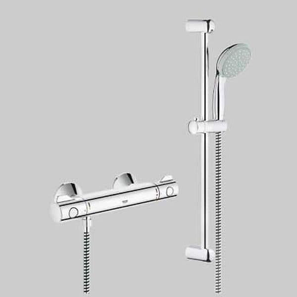 Kit Termostatico Grohtherm + Asta Tempesta Cromo Grohe