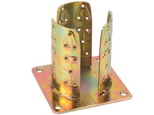 Supporto a Pavimento con Piastra per Palo Tondo ART.922 Ø 102 mm Base 150 - 2