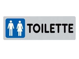Targhetta Adesiva Toilette Uomo Donna 15 CMX5H 10 Pezzi - 2