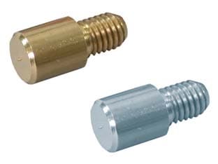 Mensolina Tonda Filettata Ø 7 mm con Filetto Ø 5 mm Ma in Ottone Cod 83843 - 2