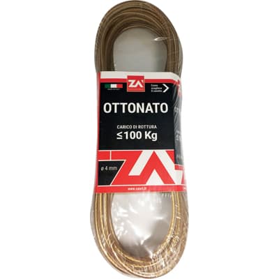 Cavetto Acciaio Ottonato Trasparente 20 m 5,0 mm 4 Pezzi - 2