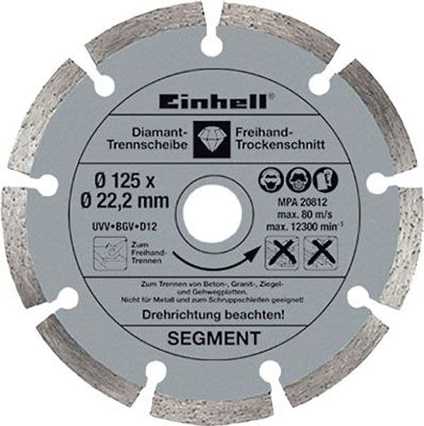 Disco per Scanalatore Muro Thma 1300 Einhell a Settore Mm 125 F.mm 22,2 - 2