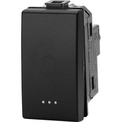 Pulsante Unipolare Campanello Abm Nero a 16 250 V 8 Pezzi - 2