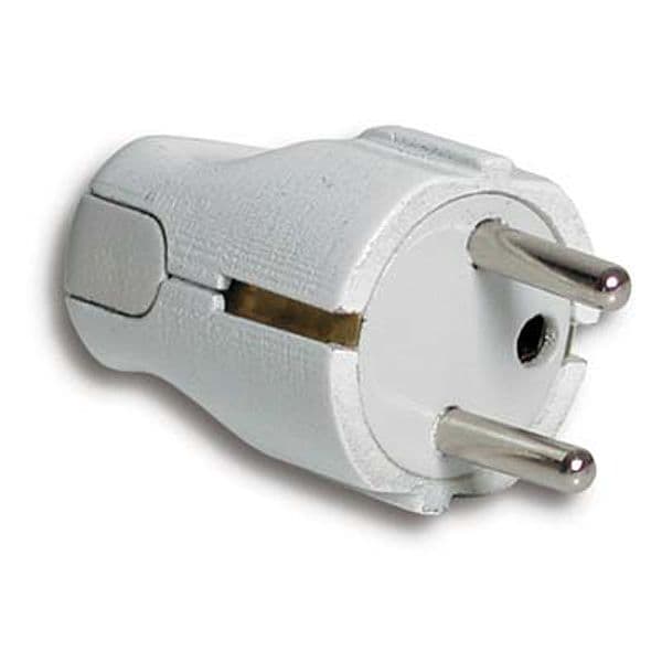 Spina Mobile Schuko Fme Bianco 2P con T 16A 5 Pezzi – Fanton