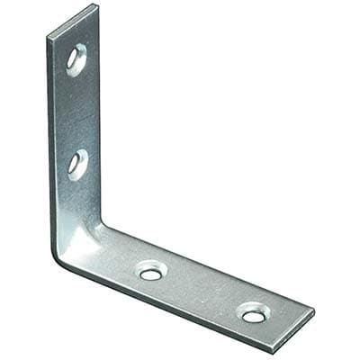 Lastrina 4 Fori Angolare Zincata S 7 x 7 x 1,5 cm 2,0 mm 100 Pezzi - 2