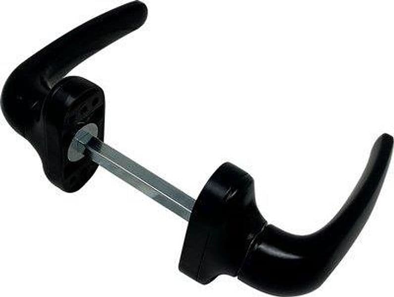 Maniglia per Porta Metallo Top Alluminio Vern Nera Q8 - 2