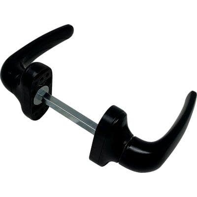 Maniglia per Porta Metallo Top Alluminio Vern Nera Q8 - 2