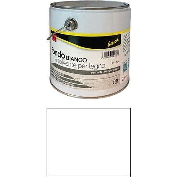 Fondo a Solvente per Legno Hand Bianco 2,5 L 2 Pezzi - 2