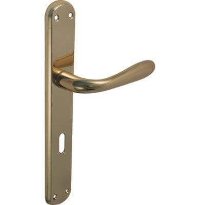 Maniglia Goccia Ottone Placca Foro Patent Q8 Int 70 mm 2 Pezzi - 2