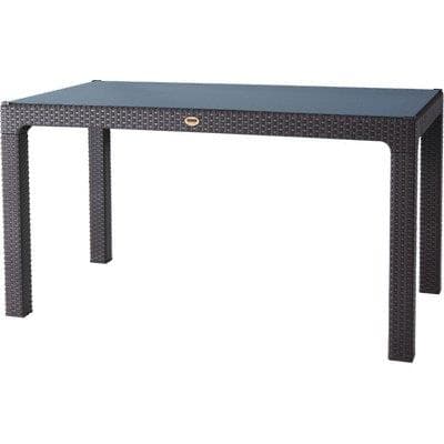 Tavolo Rattan Kreta Domus Pp Antracite Cm 120X70 H.cm 78 - 2