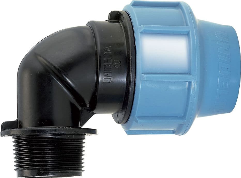 Gomito a 90° con Derivazione Maschio Ø 20 X 1/2 Unidelta 5 Pezzi