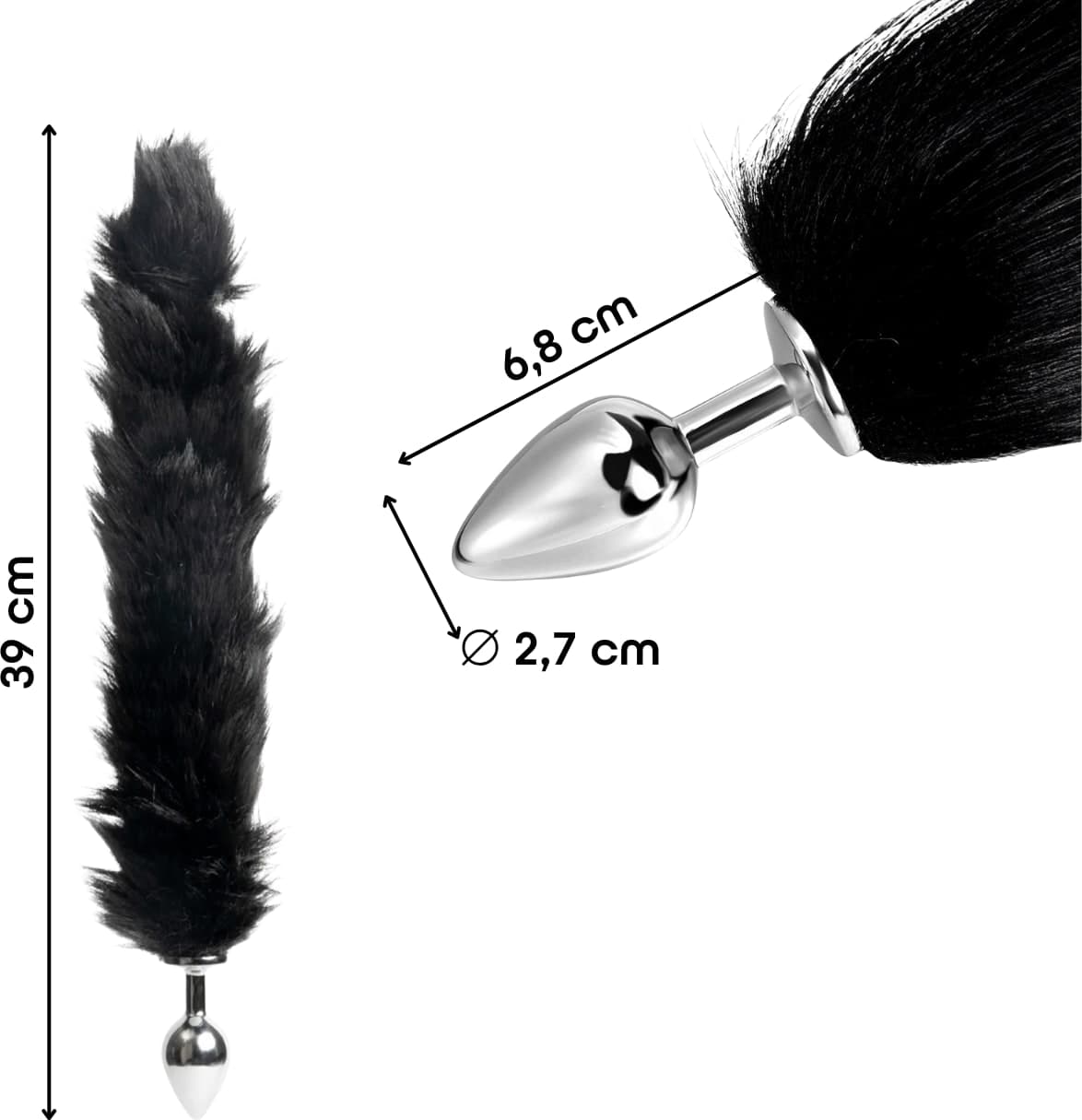 Butt Plug Anale In Metallo Con Coda Volpe Dilatatore Ano Per Donna E Uomo SexToy - 7