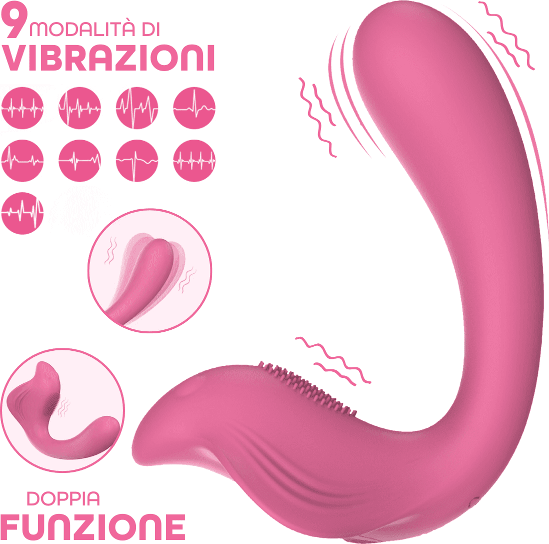 Vibratore a U clitoride e punto G con controllo tramite app in morbido silicone - 10