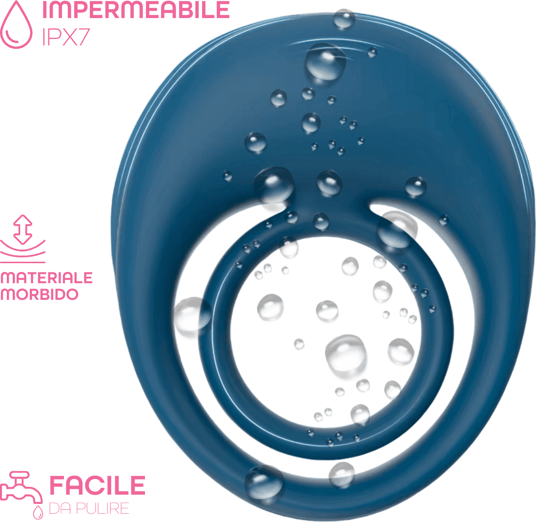 Anello Fallico Vibrante per Pene Stimolatore Clitoride Ritardante in Silicone USB - 17