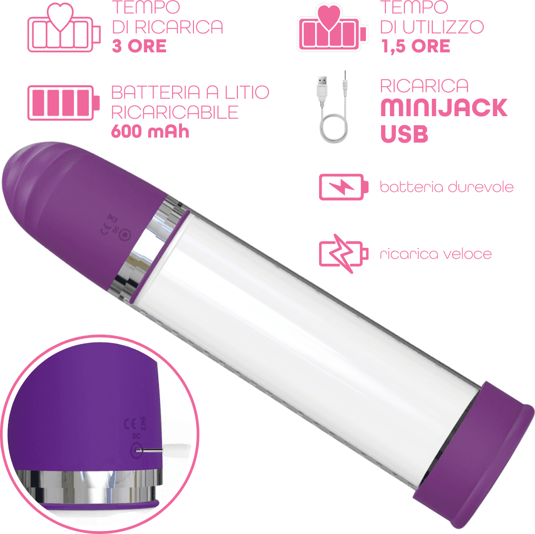 Pompa Pene Automatica Elettrica per Allungamento Ingrandimento Tubo Sottovuoto - 15