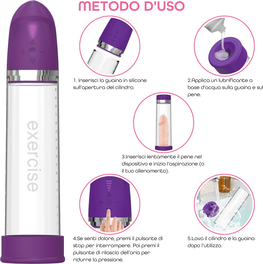 Pompa Pene Automatica Elettrica per Allungamento Ingrandimento Tubo Sottovuoto - 16