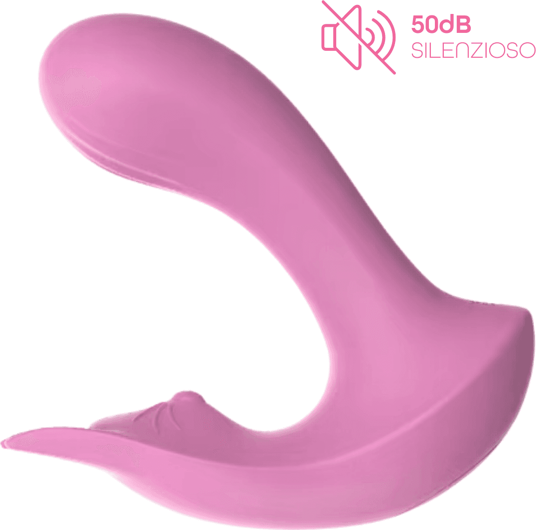 Vibratore Doppia Stimolazione Orina in Silicone 2in1 Punto G e Clitoride con App - 16