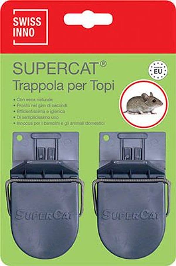 Trappola Topi Supercat Mini Swissinno Plastica 9 cm 2 Pezzi - 2