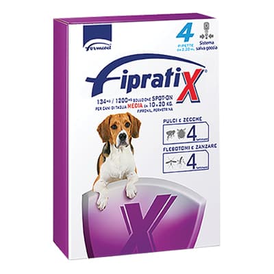 Antiparassitario Fipratix Cane Formevet 20 pipette 4 10 kg - 2