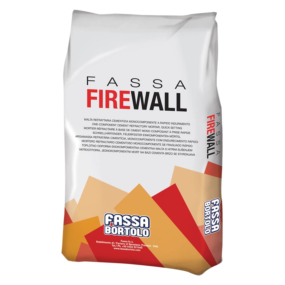 Malta Cementizia Refrattaria Fassabortolo Fassa Firewall 5 Pezzi 5 kg - 2