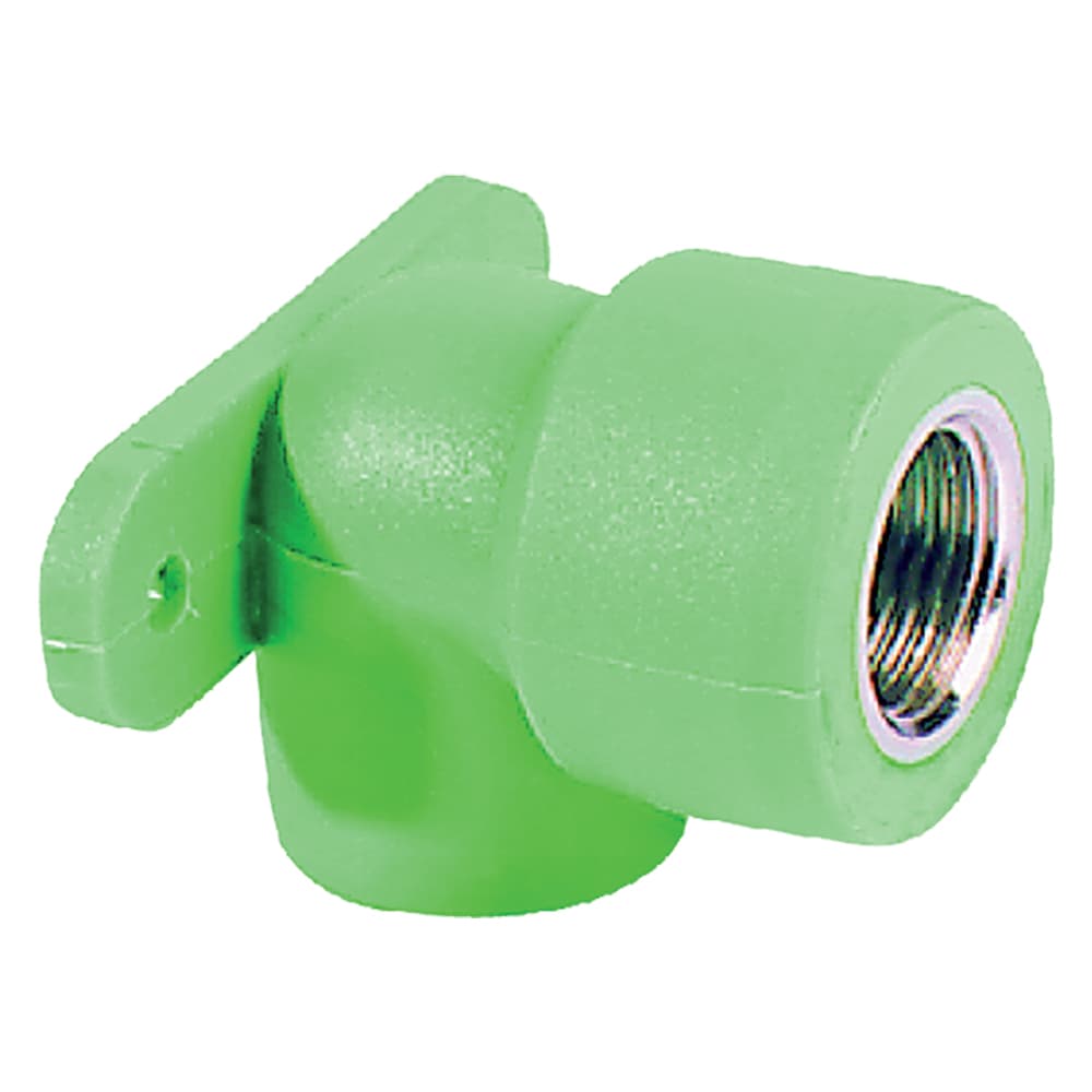 Gomito a 90° Filettato Femmina con Staffa 20 x ½ Tubitalia 5 Pezzi - 2