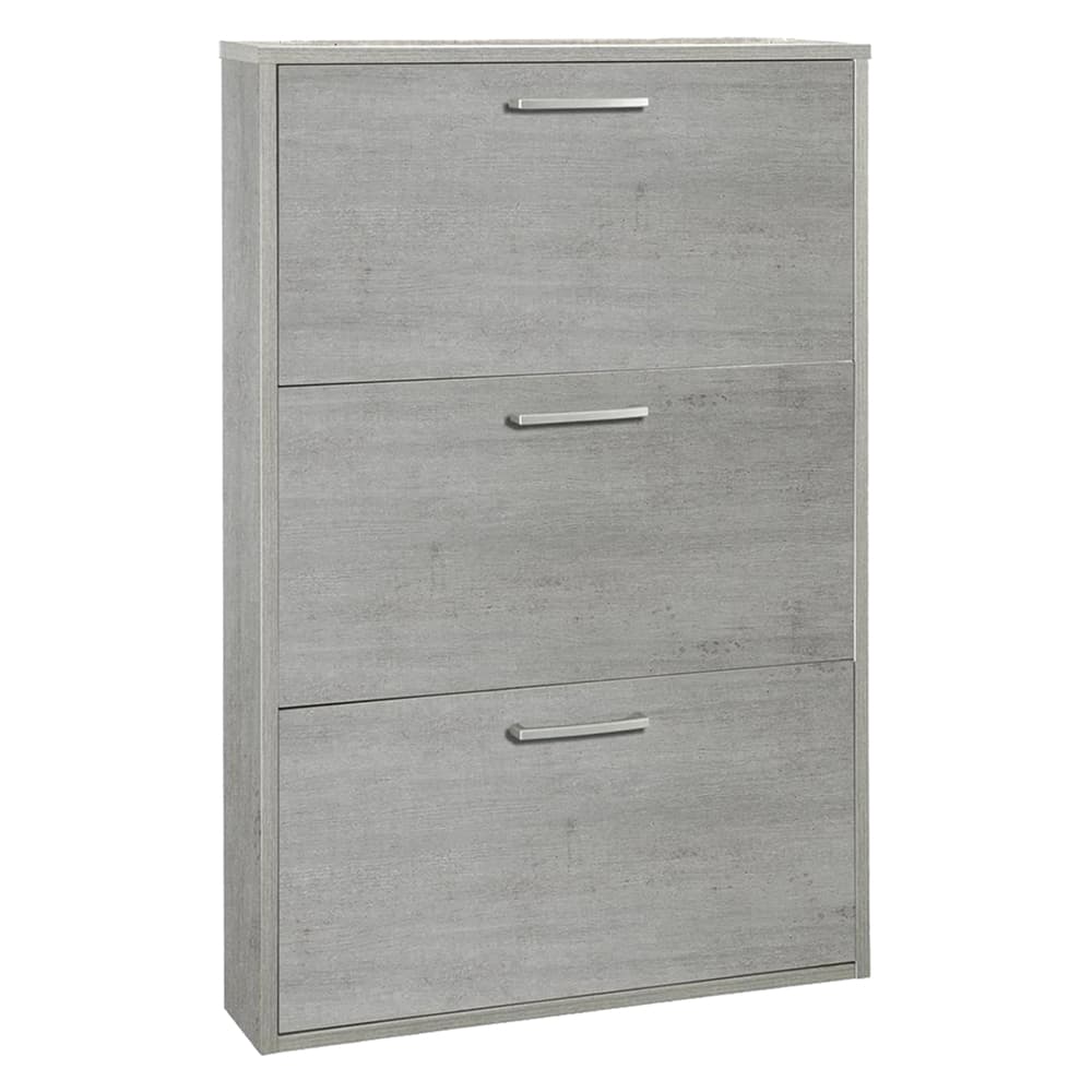 Scarpiera 3 Ribalte Singole Linea Cemento Composad Megara 15 x 65 x 105 cm - 2