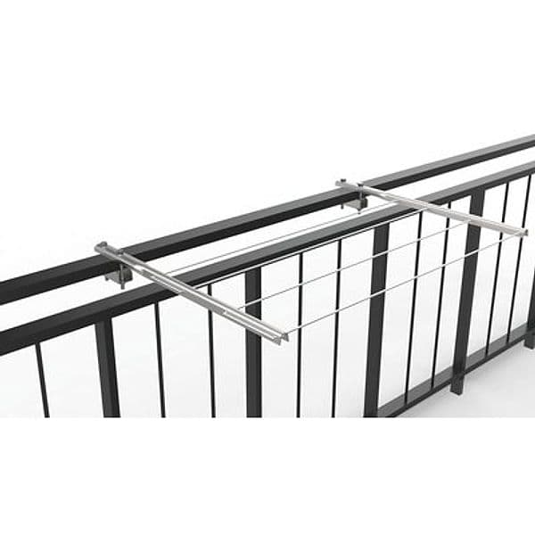 Stendino per Ringhiera 712 Minutex Acciaio Zincato 58 cm 2 Pezzi 2338115