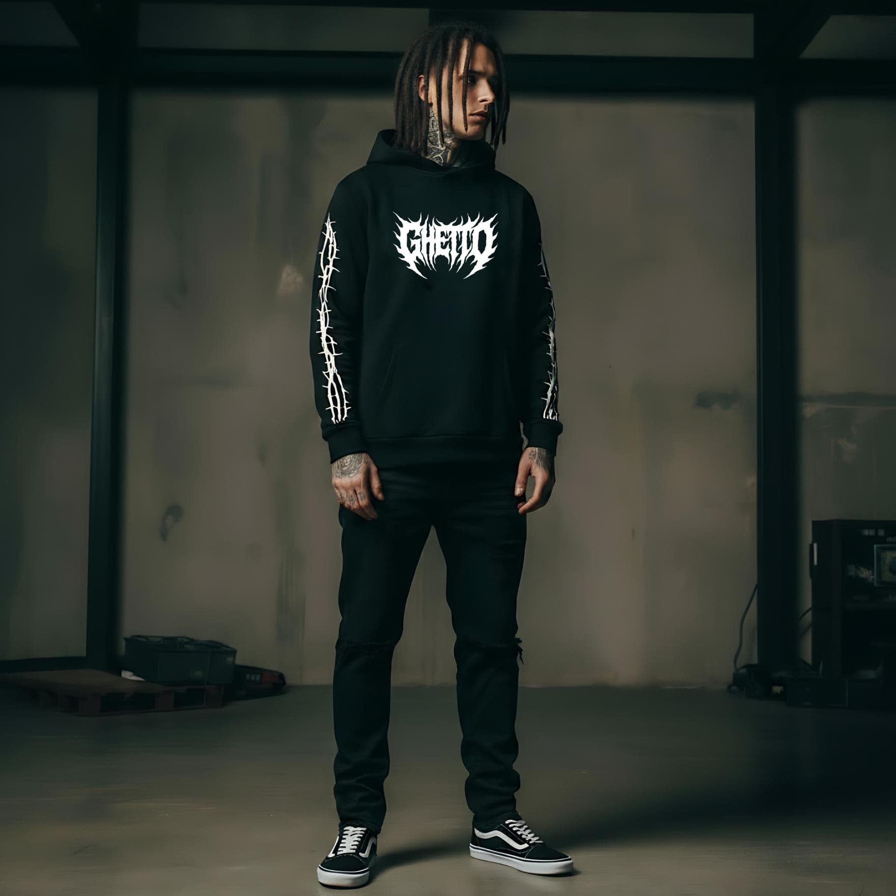 Felpa Ghettoblaster Metal hoodie black - 7