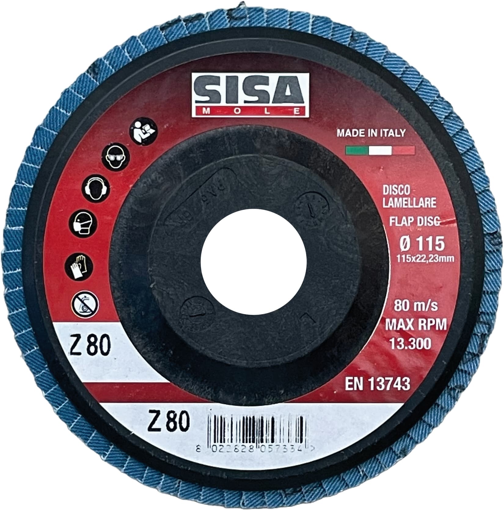 Disco Lamellare allo Zirconio Ø Mm 115 Foro 22 Grana 40 25 Pezzi Sisa Mole - 3
