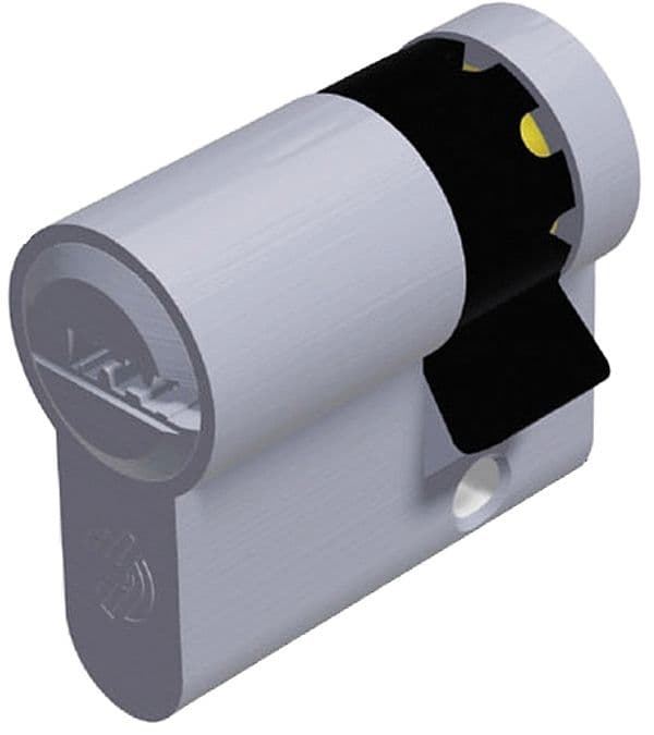 Mezzo Cilindro Cromo Satinato K2 3 Chiavi Mm 40 (30+10) Securemme