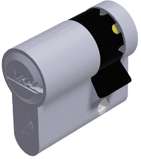 Mezzo Cilindro Cromo Satinato K2 3 Chiavi Mm 40 (30+10) Securemme - 4