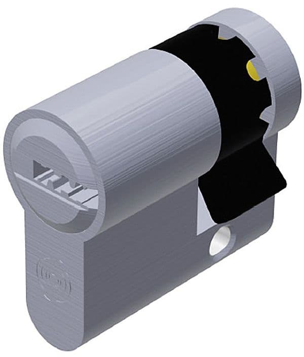 Mezzo Cilindro Cromo Satinato EVOK1 3 Chiavi Mm 40 (30+10) Securemme - 4
