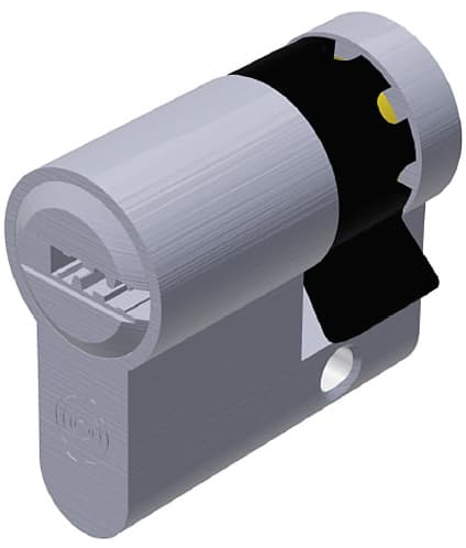 Mezzo Cilindro Cromo Satinato EVOK1 3 Chiavi Mm 40 (30+10) Securemme - 4