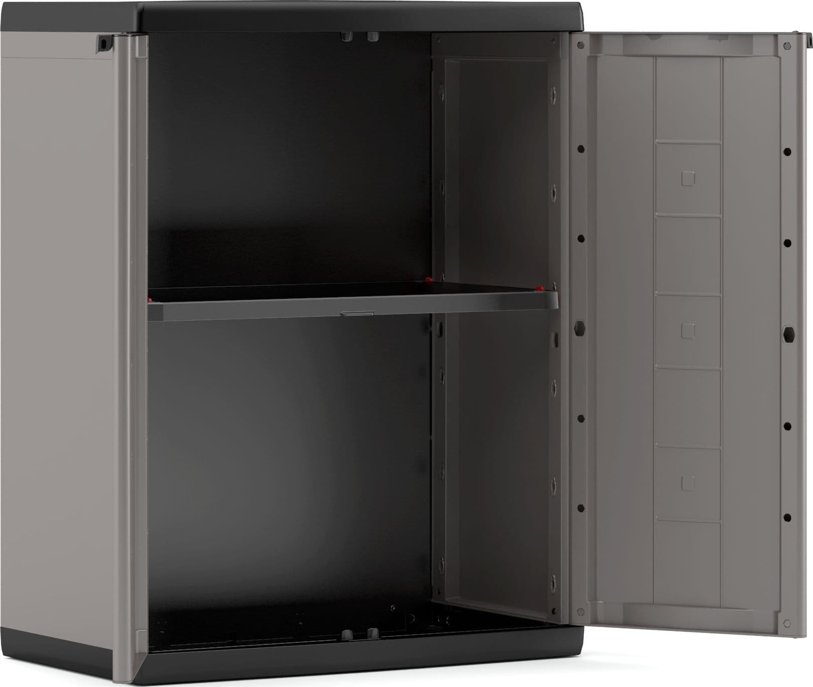 Armadio Basso Jolly in Resina con Ripiano Regolabile Colore Ore Grigio - 6