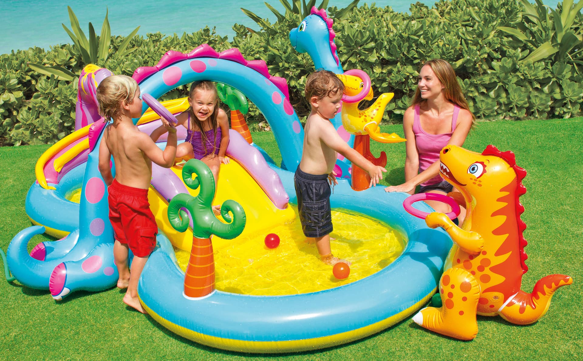 Play Center Dinoland Cm 302 x 229X112 H (L 290) Intex - 6