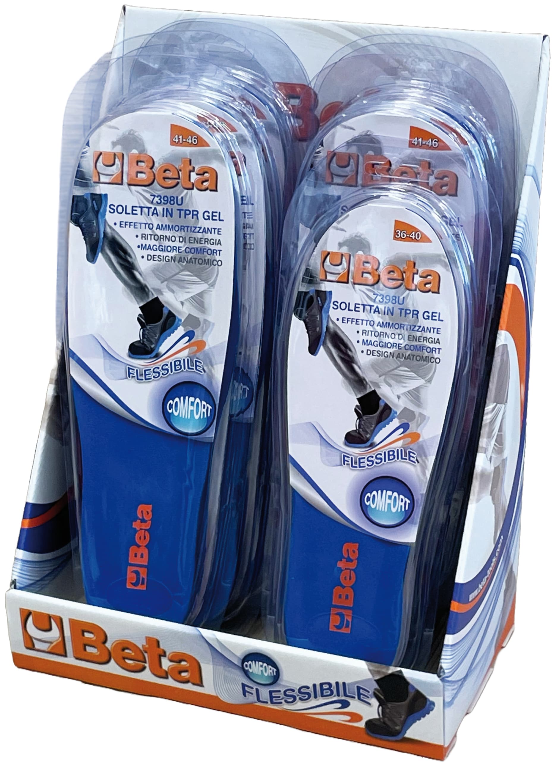 Sottopiedi in Gel Art. 7398U E10 Espositore 10 Paia Beta - 3