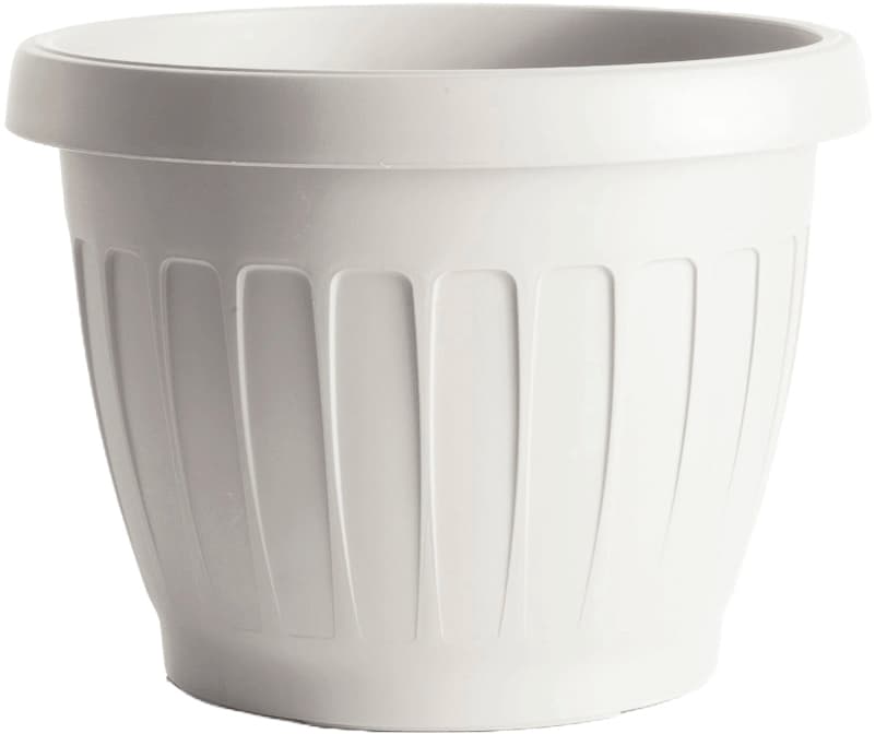 Vaso Tondo Terra Colore Bianco Ø Cm 30 x 22 H Bama - 3