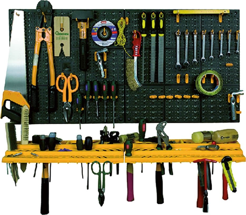 Set Pannelli Portautensili Artplast 2 50 Ganci 50 X 50 cm