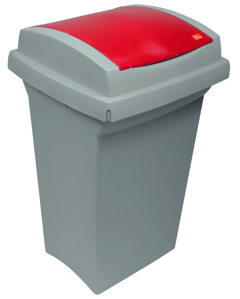 Ics Bidone Recycling per Differenziata L 50 cm 43 x 39X68H Colore Rosso - 2