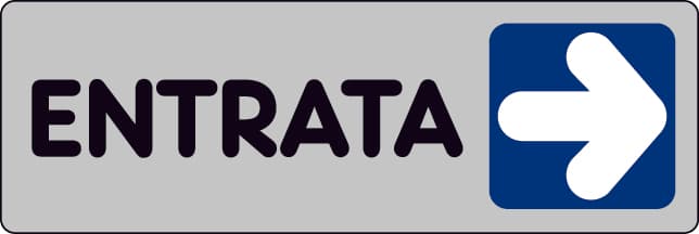 Etichetta Segnaletica Entrata a Destra 10 Pezzi - 3