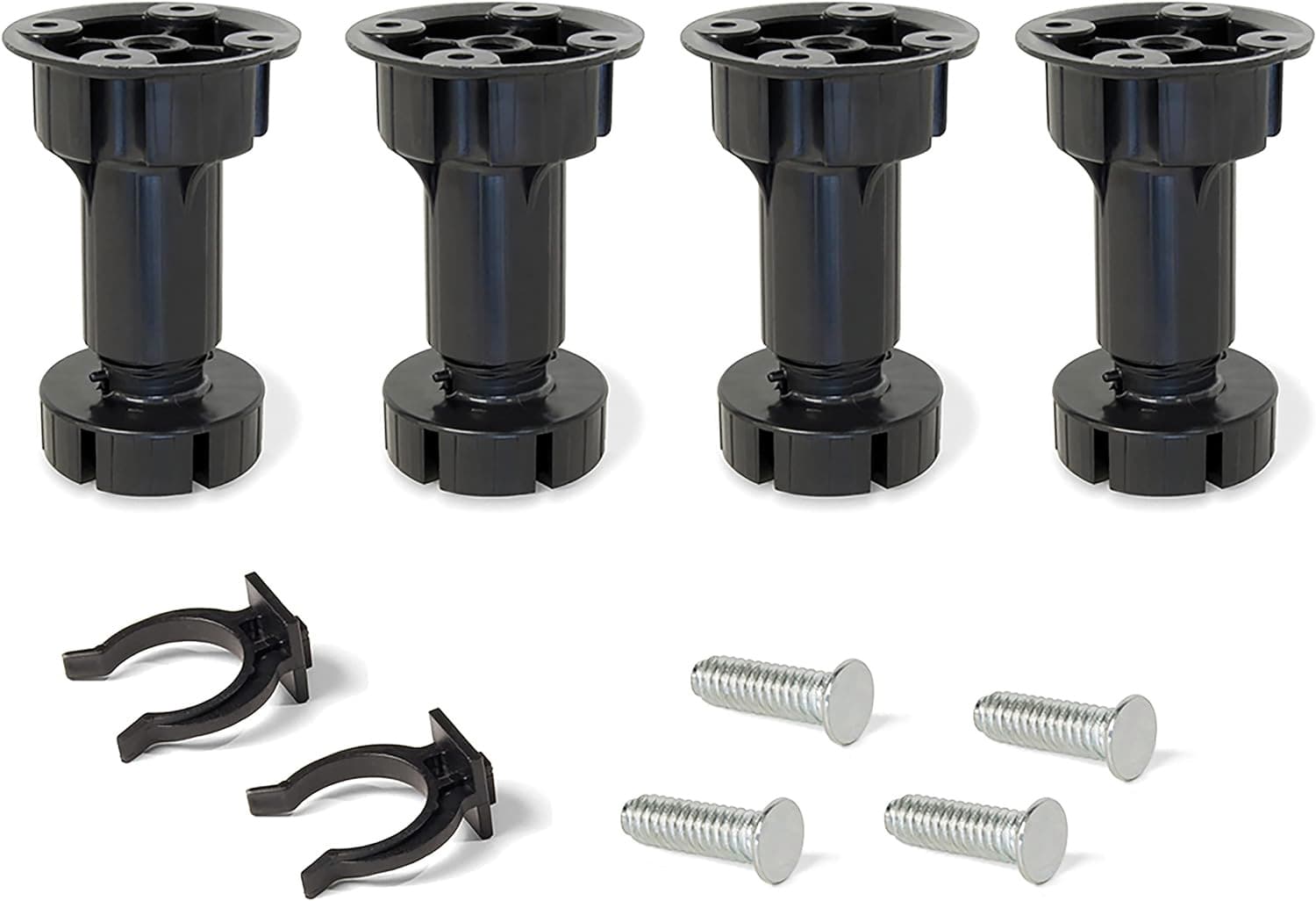 Set Piedini per Mobili da Cucina in Plastica con Gancio Mm 100 H 4 Pezzi - 4