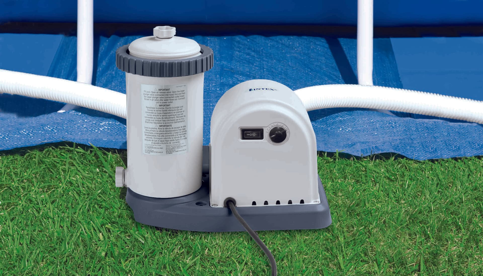 Pompa a Filtro per Piscina Portata 5 678 L H Intex - 3
