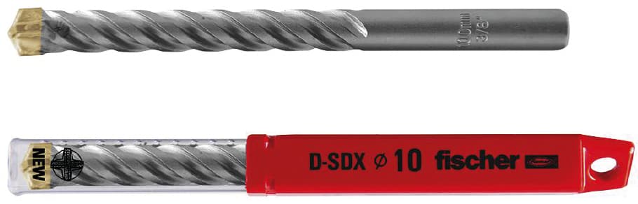 Punta per Muratura D Sdx 4 Taglienti Ø Mm 6 x 60X100 10 Pezzi Fischer - 3